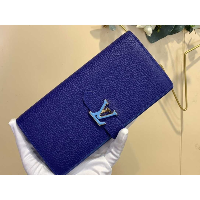 l**is V*t*n taurillon wallet blue