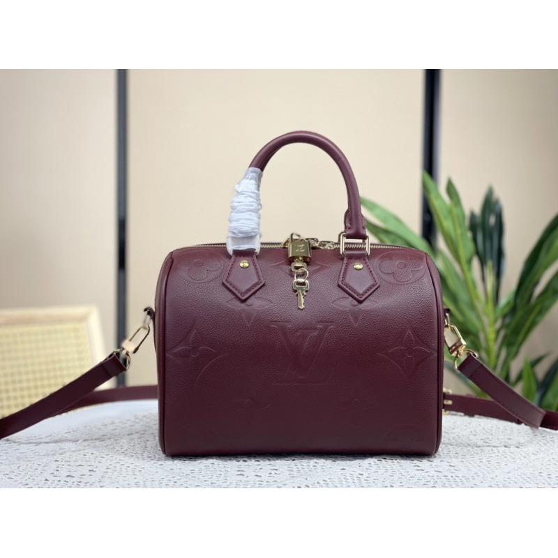 l**is V*t*n  speedy  bandoulière 25 handbag wine red