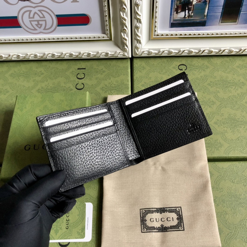 G*u*i leather wallet in black for men