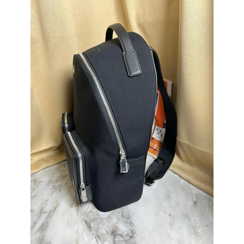 Rimowa Leather And Canvas Backpack Black