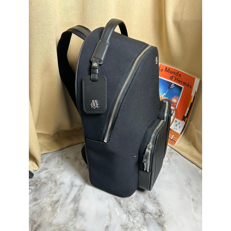 Rimowa Leather And Canvas Backpack Black