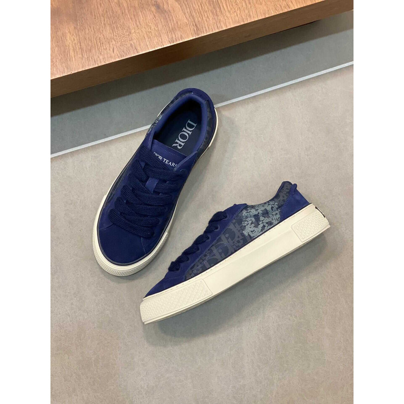 D*or b33 sneakers D*or oblique jacquard and suede blue