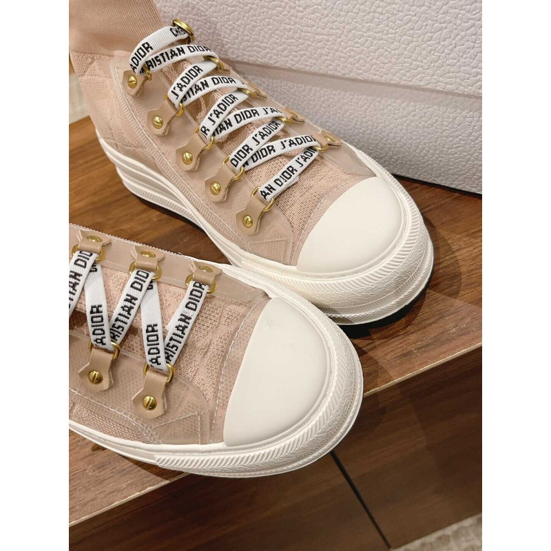 D*or ch**an lace up high-top fabric women\