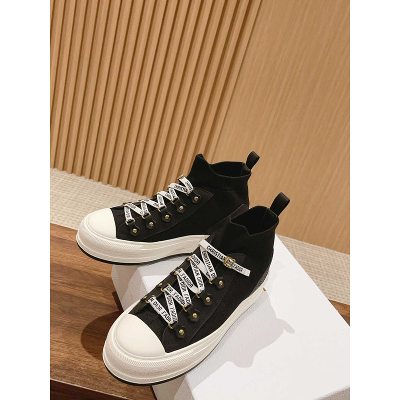 D*or ch**an lace up high-top fabric women\