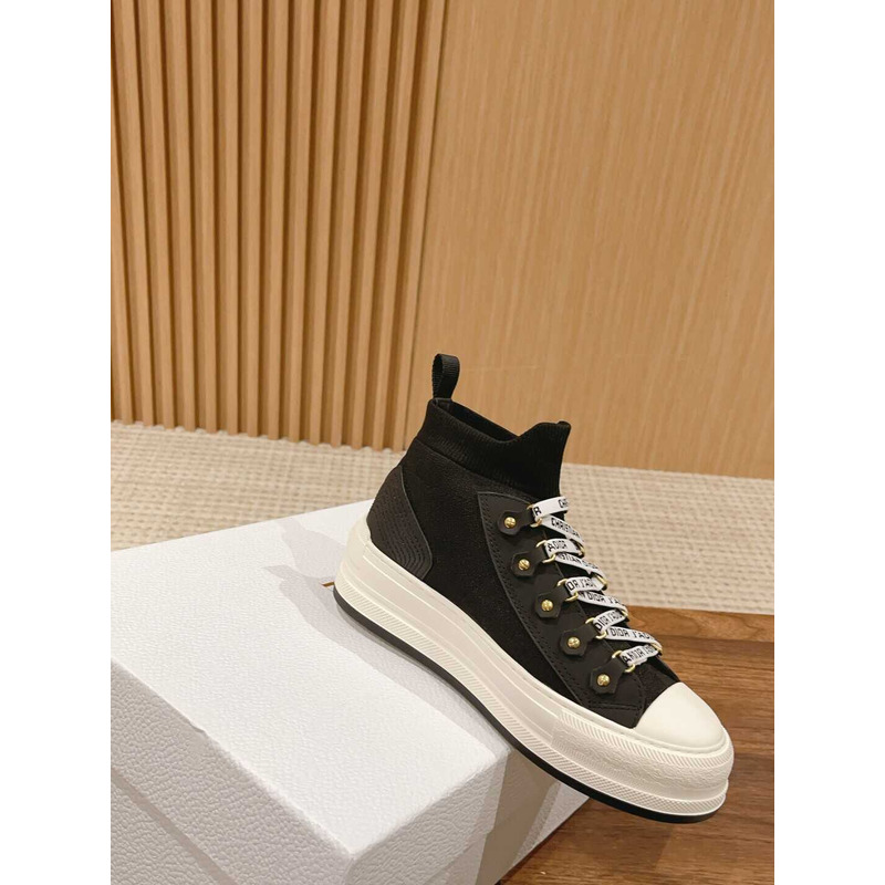 D*or ch**an lace up high-top fabric women\