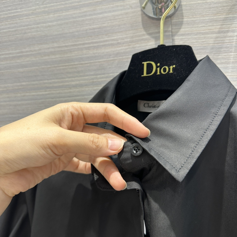 D*or shirts with puff sleeves cotton black