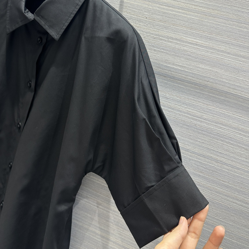 D*or shirts with puff sleeves cotton black