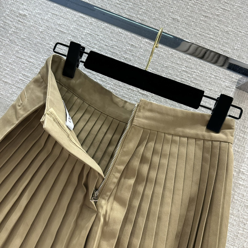 D*or cotton pleated miniskirt beige