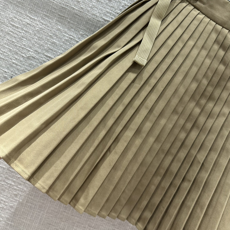 D*or cotton pleated miniskirt beige