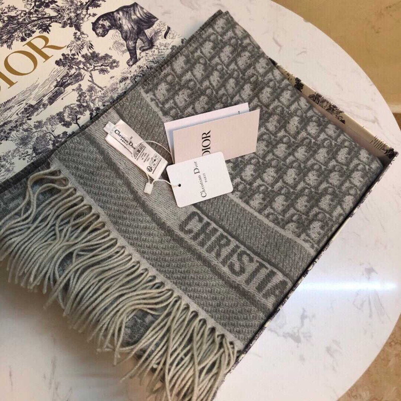 D*or  ch**an oblique scarf gray