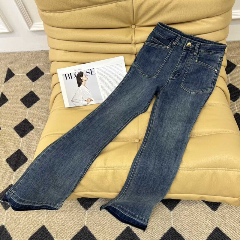 Ch*el cotton jeans dark blue