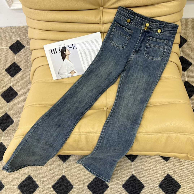 Balmain Cotton Jeans Dark Blue