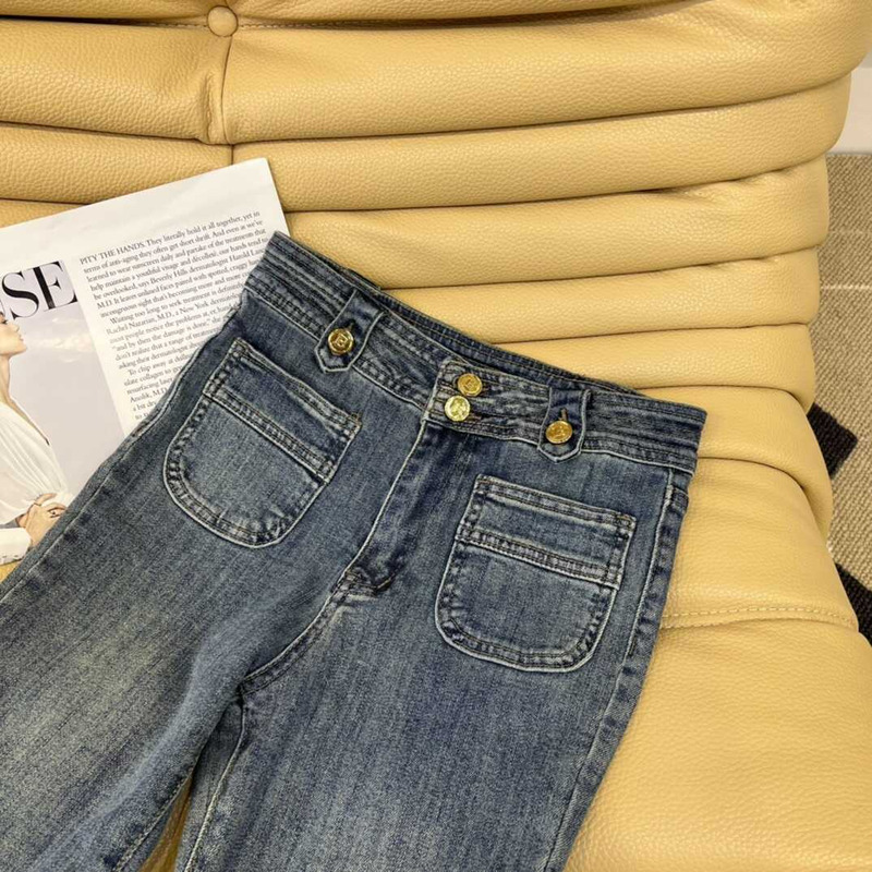 Balmain Cotton Jeans Dark Blue