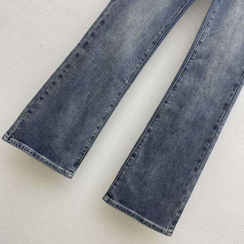 Ch*el plain cotton jeans blue