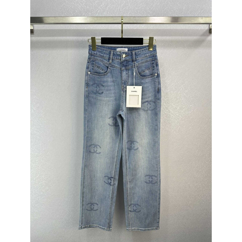 Ch*el cc cotton jeans blue