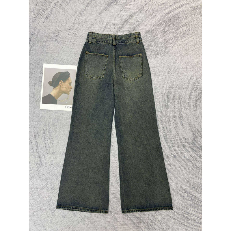 Ch*el cc cotton jeans dark blue