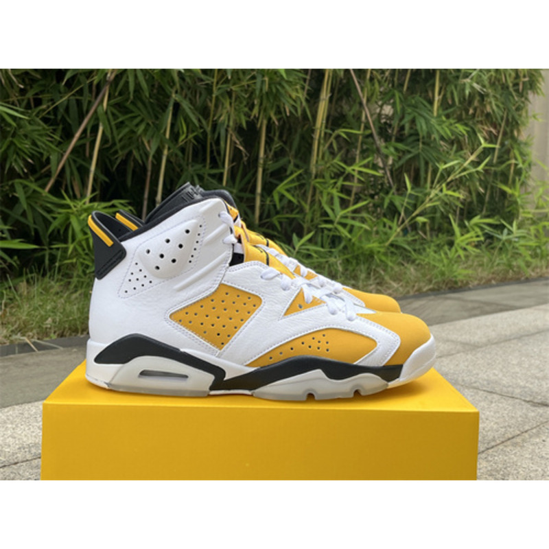 Air Jordan 6 High Sneakers White And Yellow