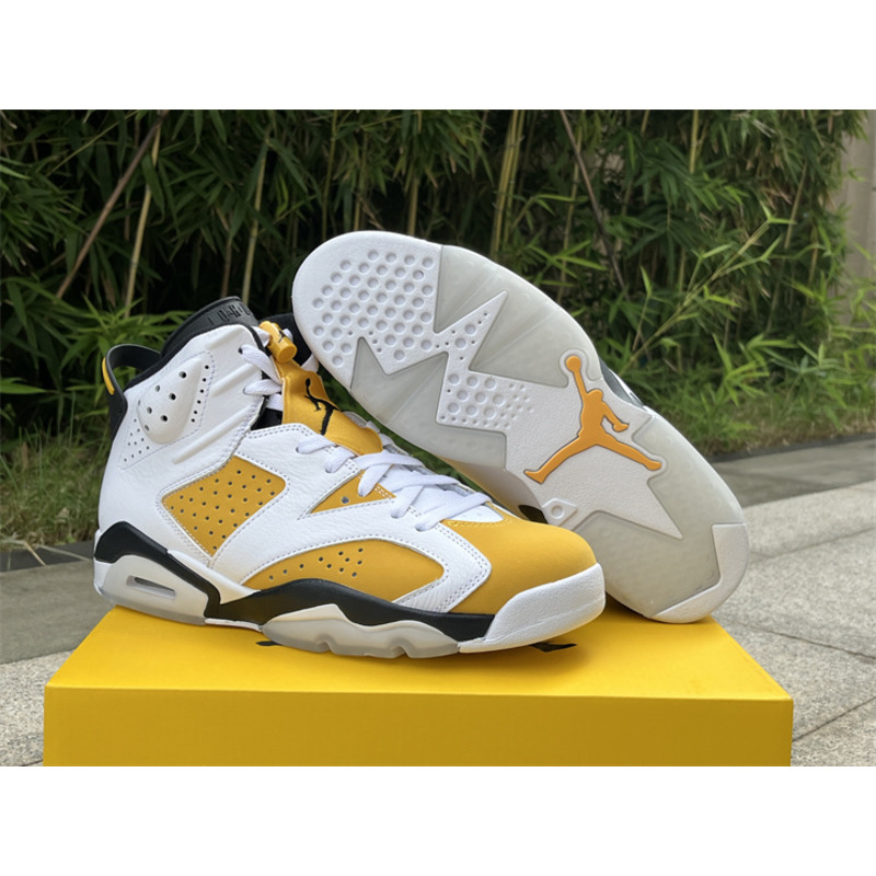 Air Jordan 6 High Sneakers White And Yellow