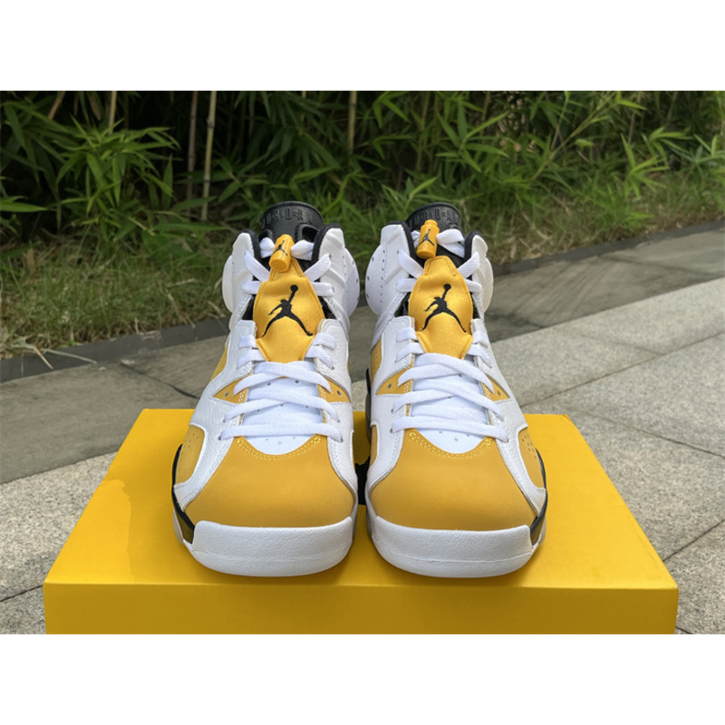 Air Jordan 6 High Sneakers White And Yellow