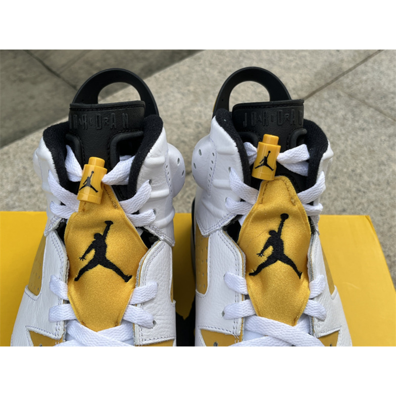 Air Jordan 6 High Sneakers White And Yellow