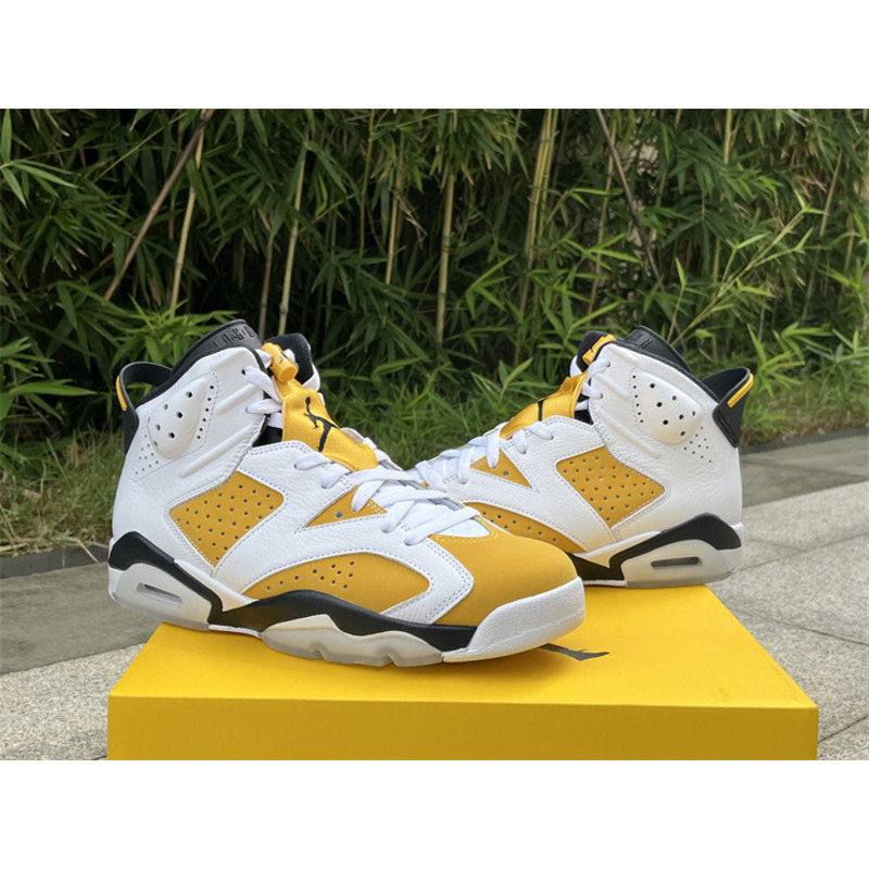 Air Jordan 6 High Sneakers White And Yellow