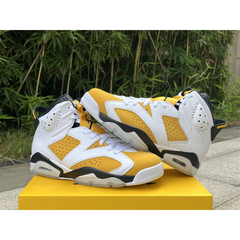 Air Jordan 6 High Sneakers White And Yellow