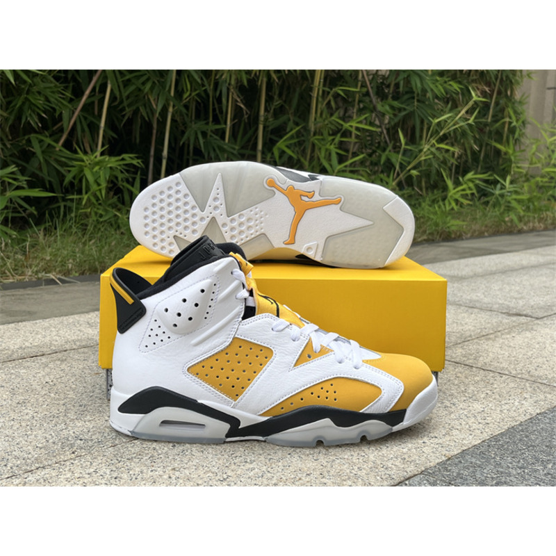 Air Jordan 6 High Sneakers White And Yellow