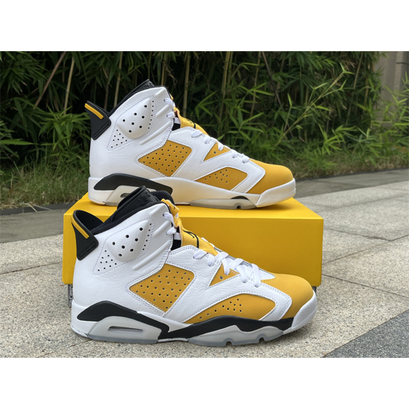 Air Jordan 6 High Sneakers White And Yellow