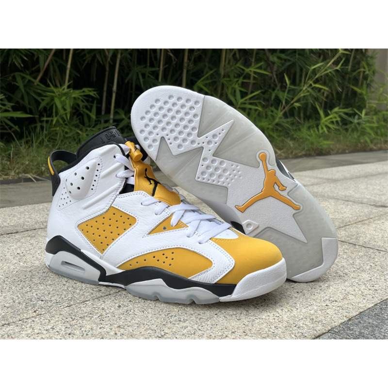 Air Jordan 6 High Sneakers White And Yellow