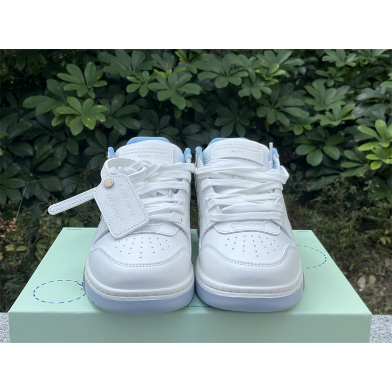 Off White Out Of Office OOO Low Tops White Blue