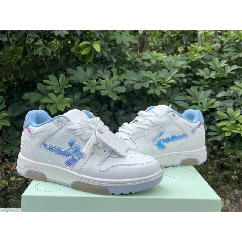 Off White Out Of Office OOO Low Tops White Blue