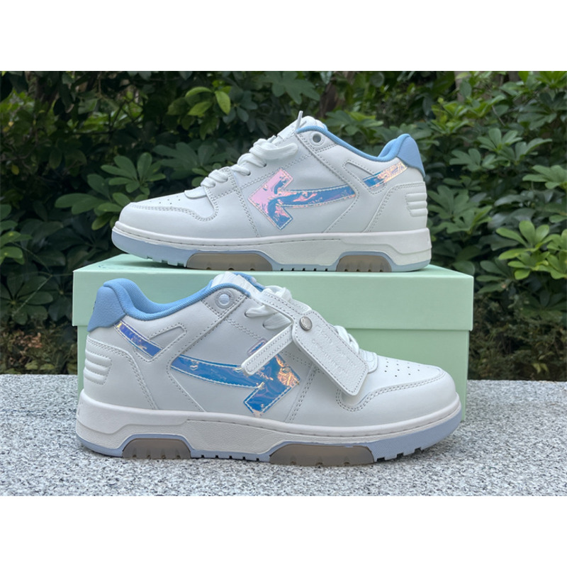 Off White Out Of Office OOO Low Tops White Blue