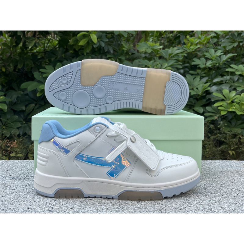 Off White Out Of Office OOO Low Tops White Blue