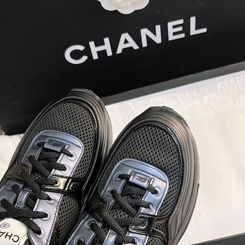 Ch*el cc sneakers black