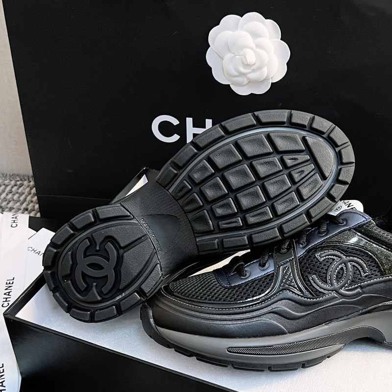 Ch*el cc sneakers black