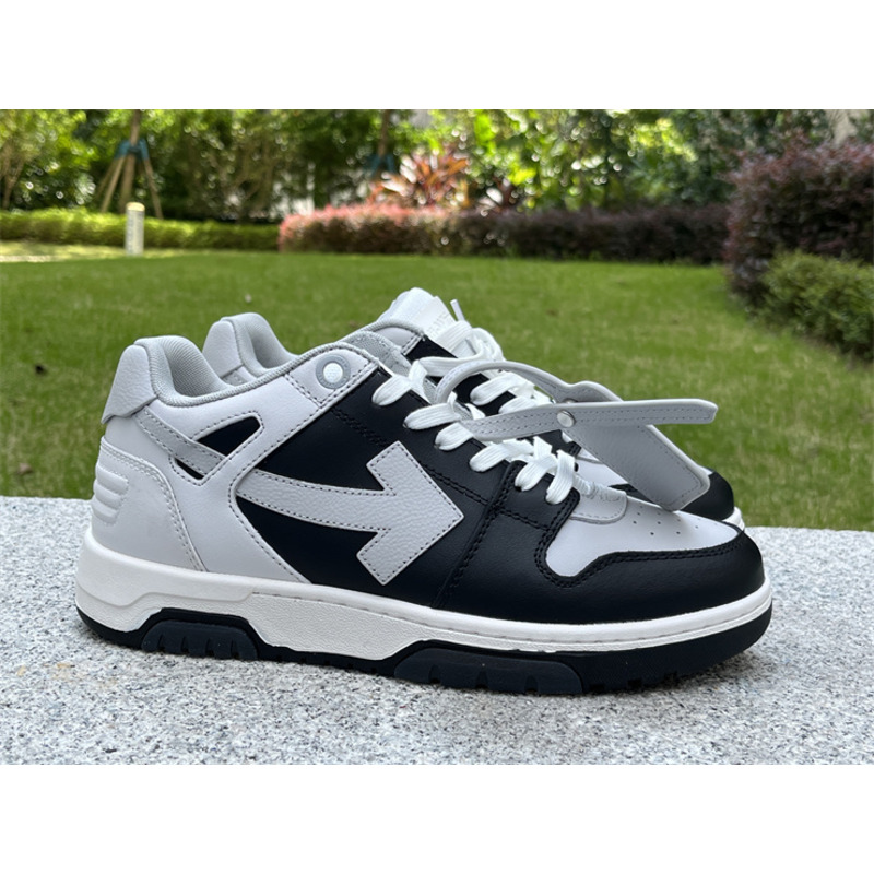 Off White Out Of Office Calfskin Sneakers White And Black