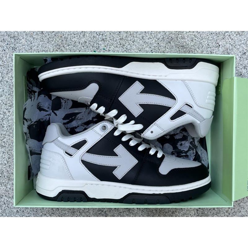 Off White Out Of Office Calfskin Sneakers White And Black