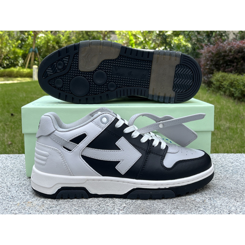 Off White Out Of Office Calfskin Sneakers White And Black