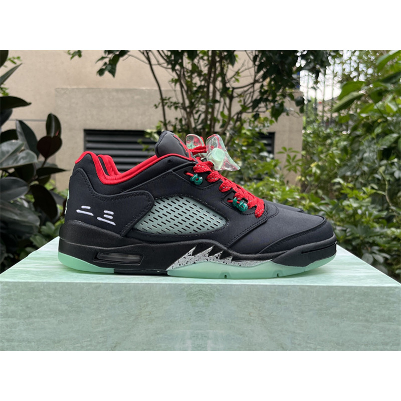 Jordan 5 x Clot Low Black/Green/Red