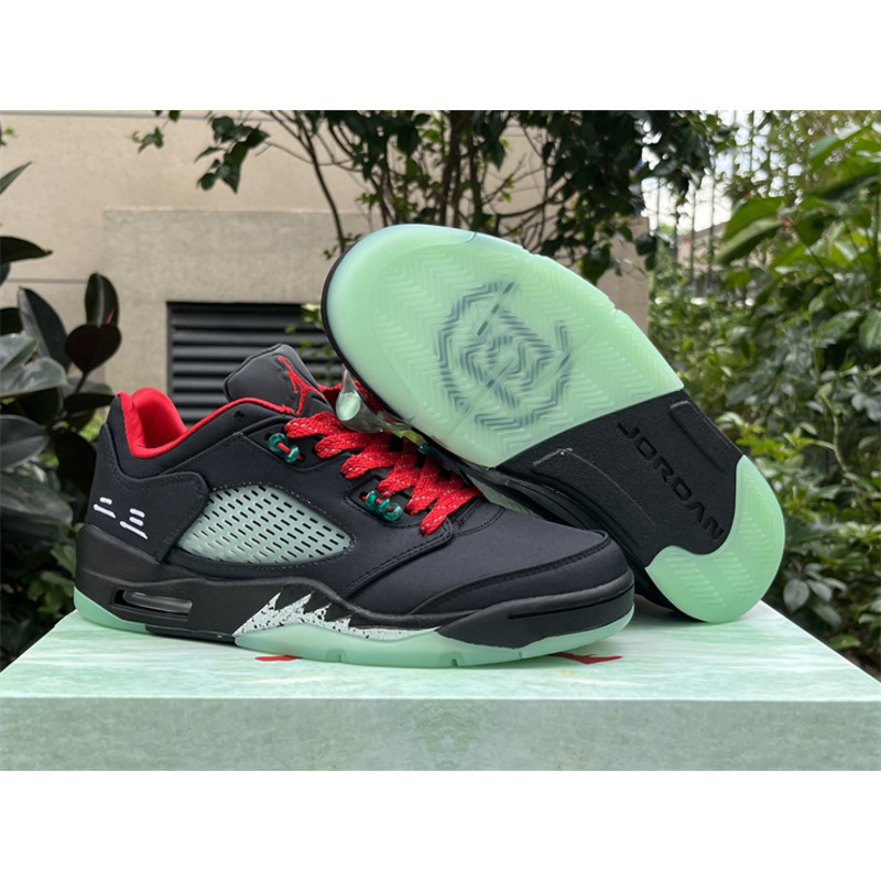 Jordan 5 x Clot Low Black/Green/Red