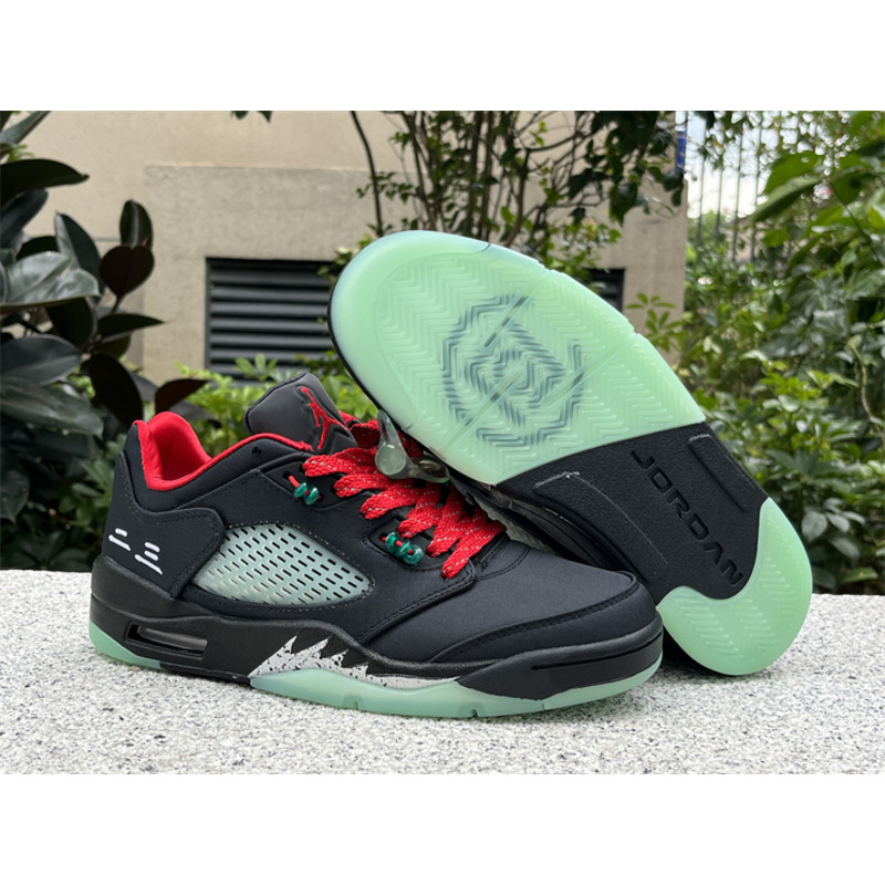 Jordan 5 x Clot Low Black/Green/Red