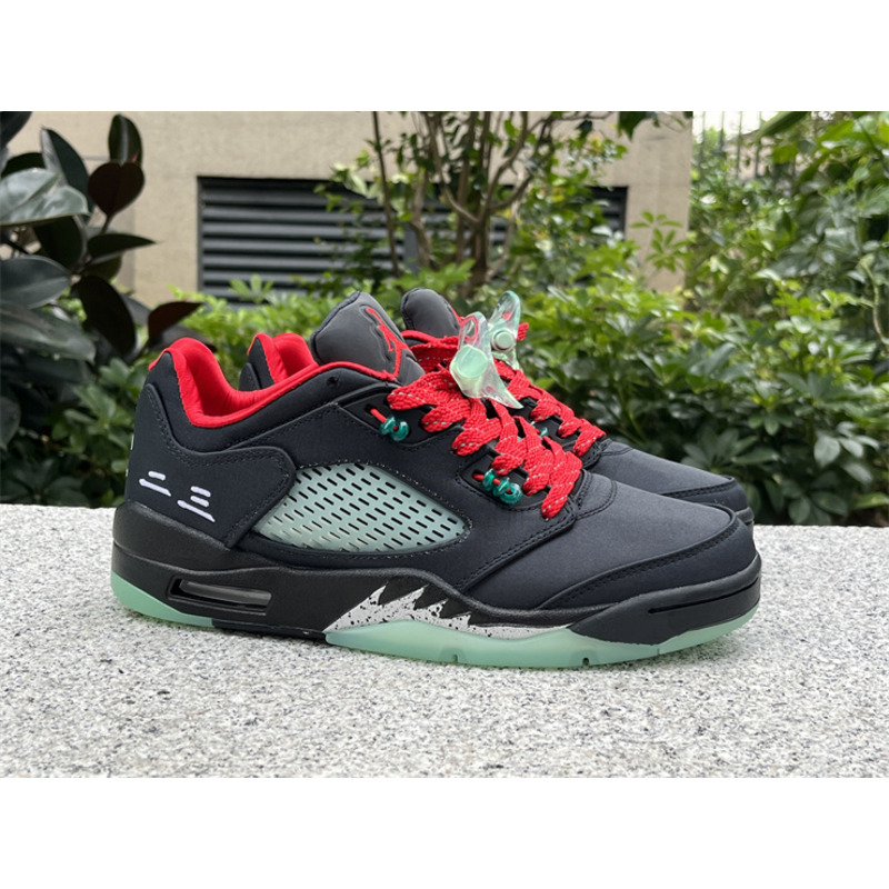 Jordan 5 x Clot Low Black/Green/Red