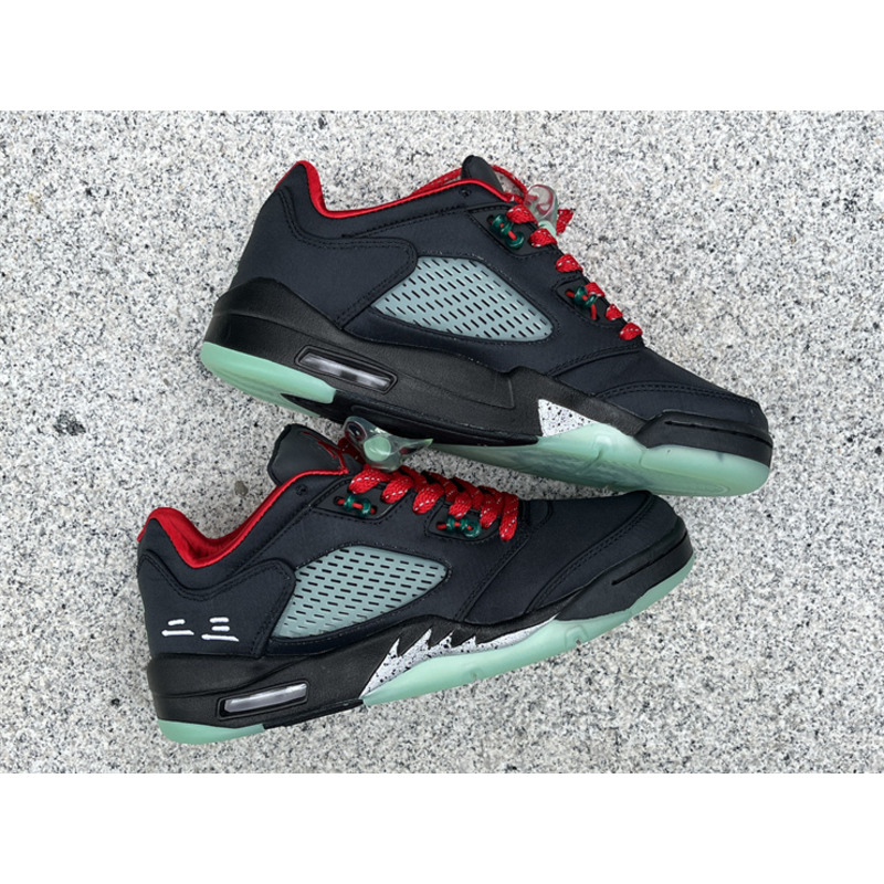 Jordan 5 x Clot Low Black/Green/Red