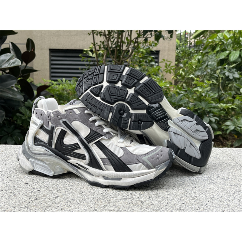 Ba*len*cia*ga runner patchwork sneakers grey/white