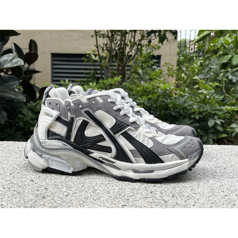 Ba*len*cia*ga runner patchwork sneakers grey/white