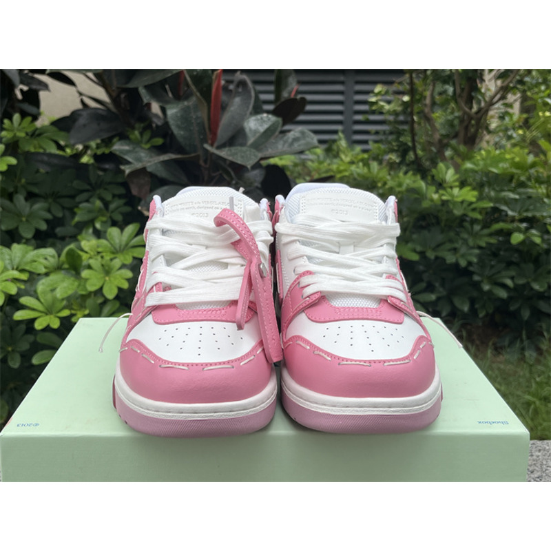 Off White Out Of Office Lace-Up Sneakers Pink