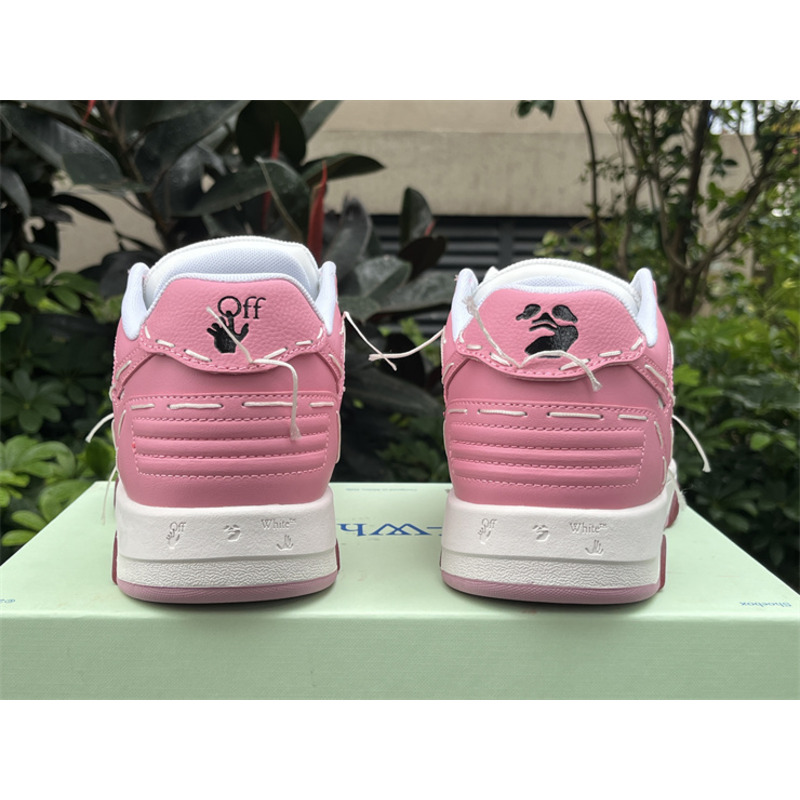 Off White Out Of Office Lace-Up Sneakers Pink