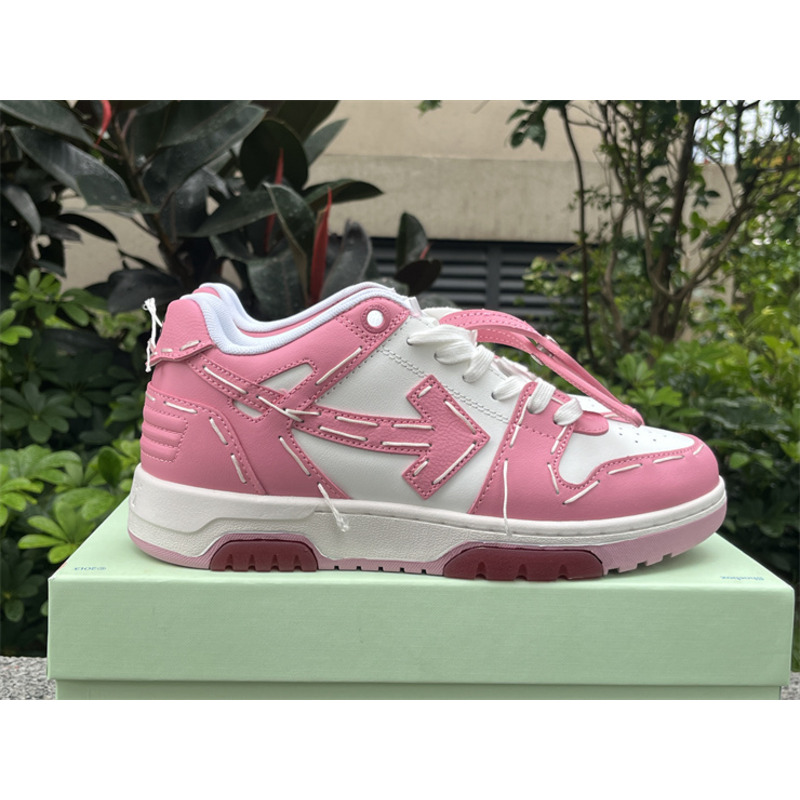 Off White Out Of Office Lace-Up Sneakers Pink