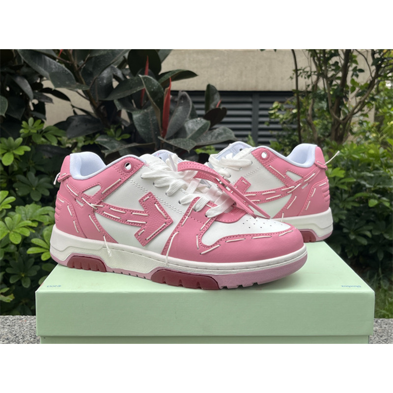 Off White Out Of Office Lace-Up Sneakers Pink