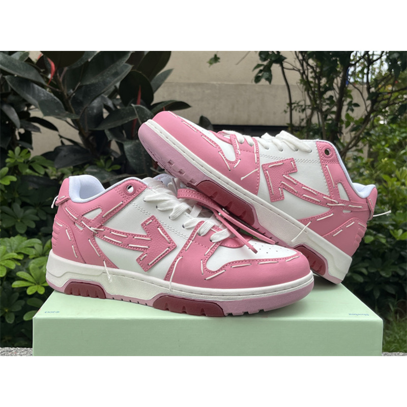 Off White Out Of Office Lace-Up Sneakers Pink